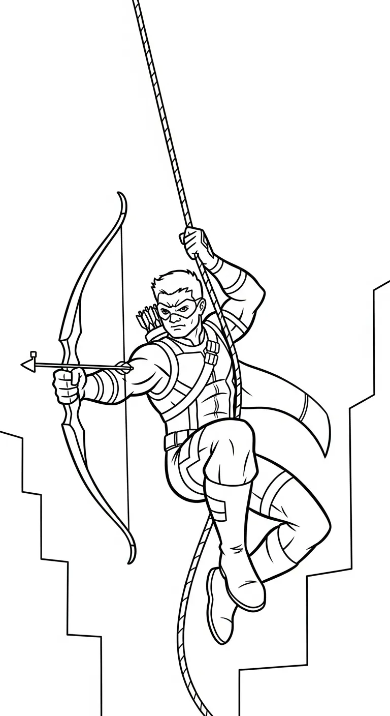coloriage Hawkeye à imprimer pdf gratuit 1
