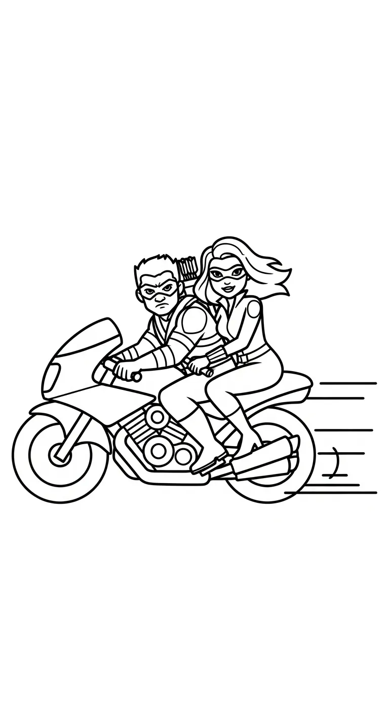 coloriage Hawkeye a colorier en ligne gratuitement 1