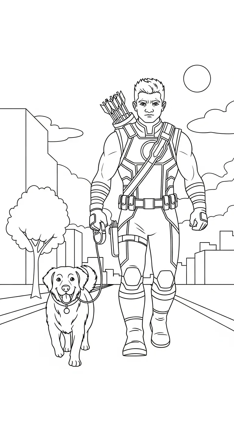 télécharger coloriage Hawkeye gratuit 1