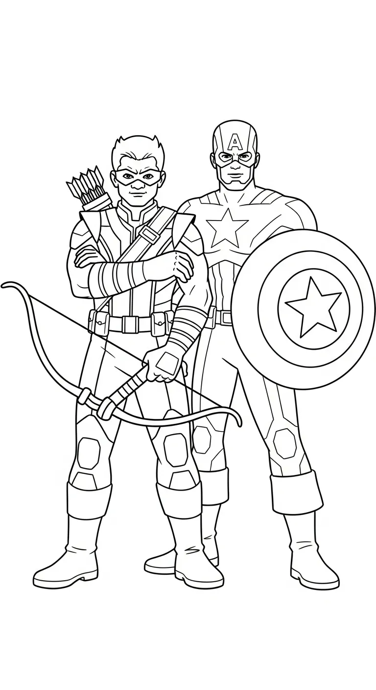 coloriage Hawkeye pour enfants à imprimer 1