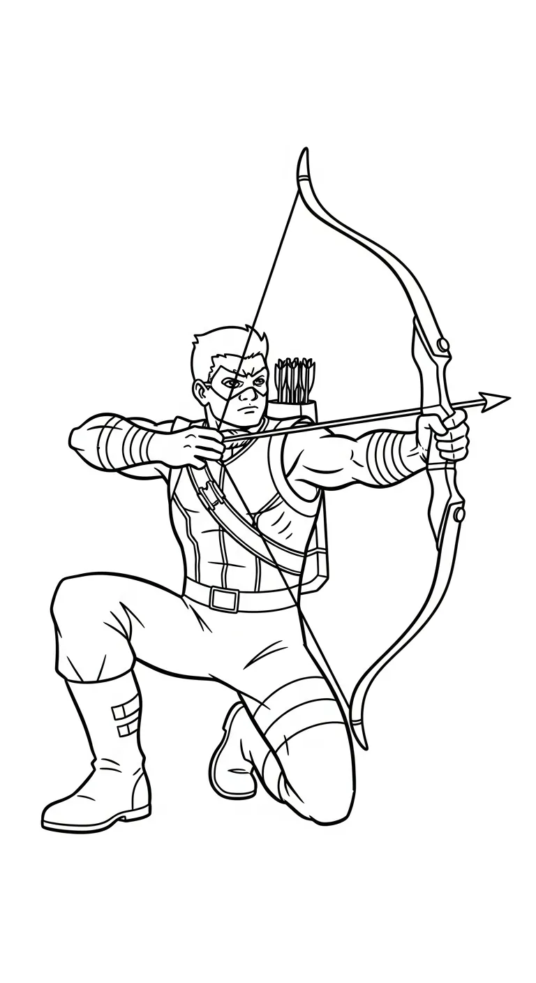 coloriage Hawkeye pour enfant gratuit