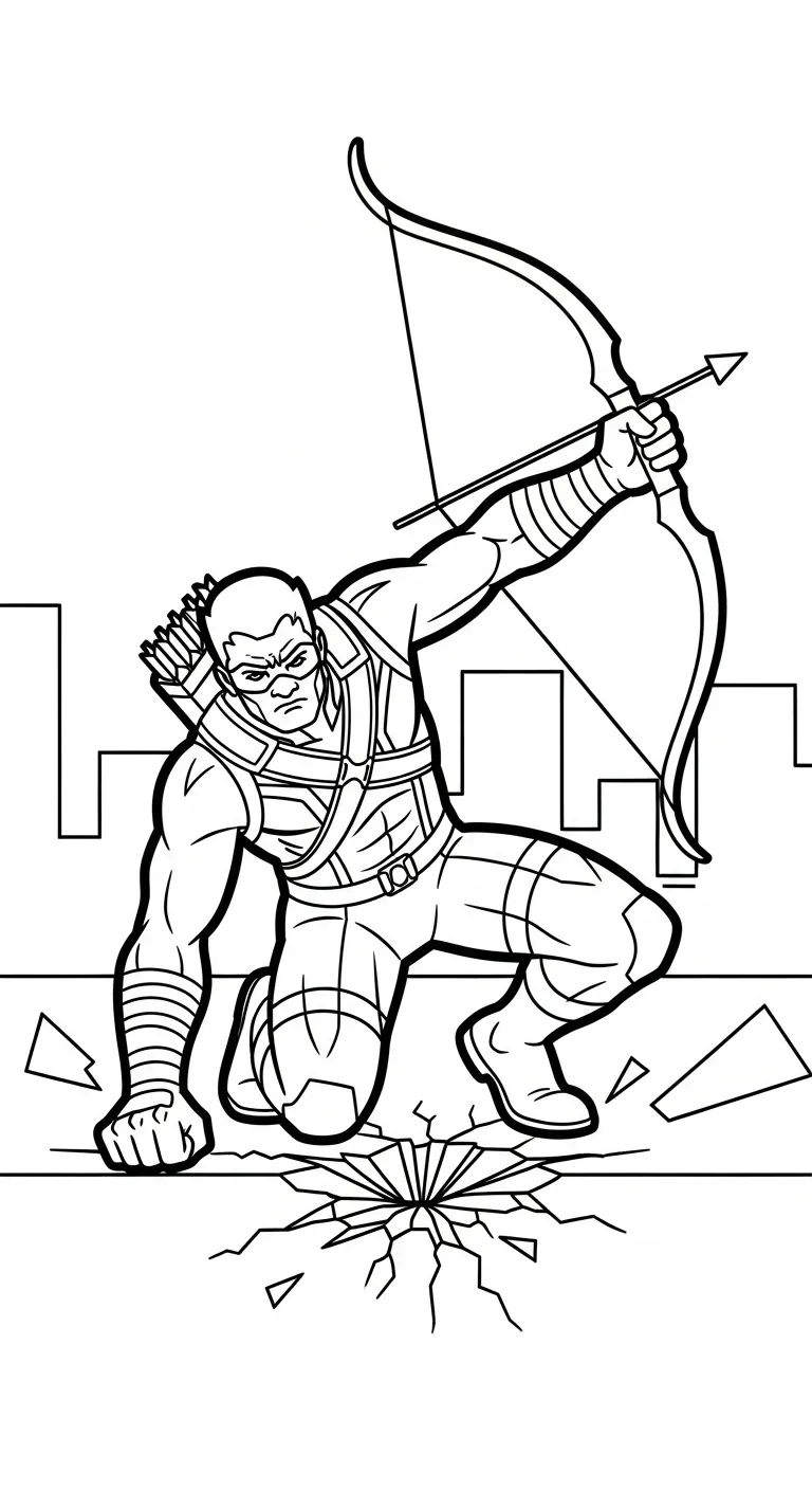coloriage Hawkeye pour enfant gratuit 1
