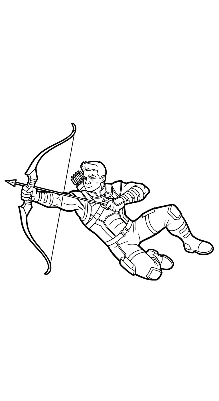coloriage Hawkeye pour enfants à imprimer 2