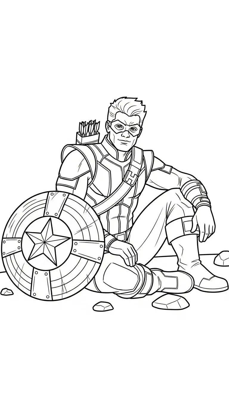 coloriage Hawkeye pour enfants à imprimer