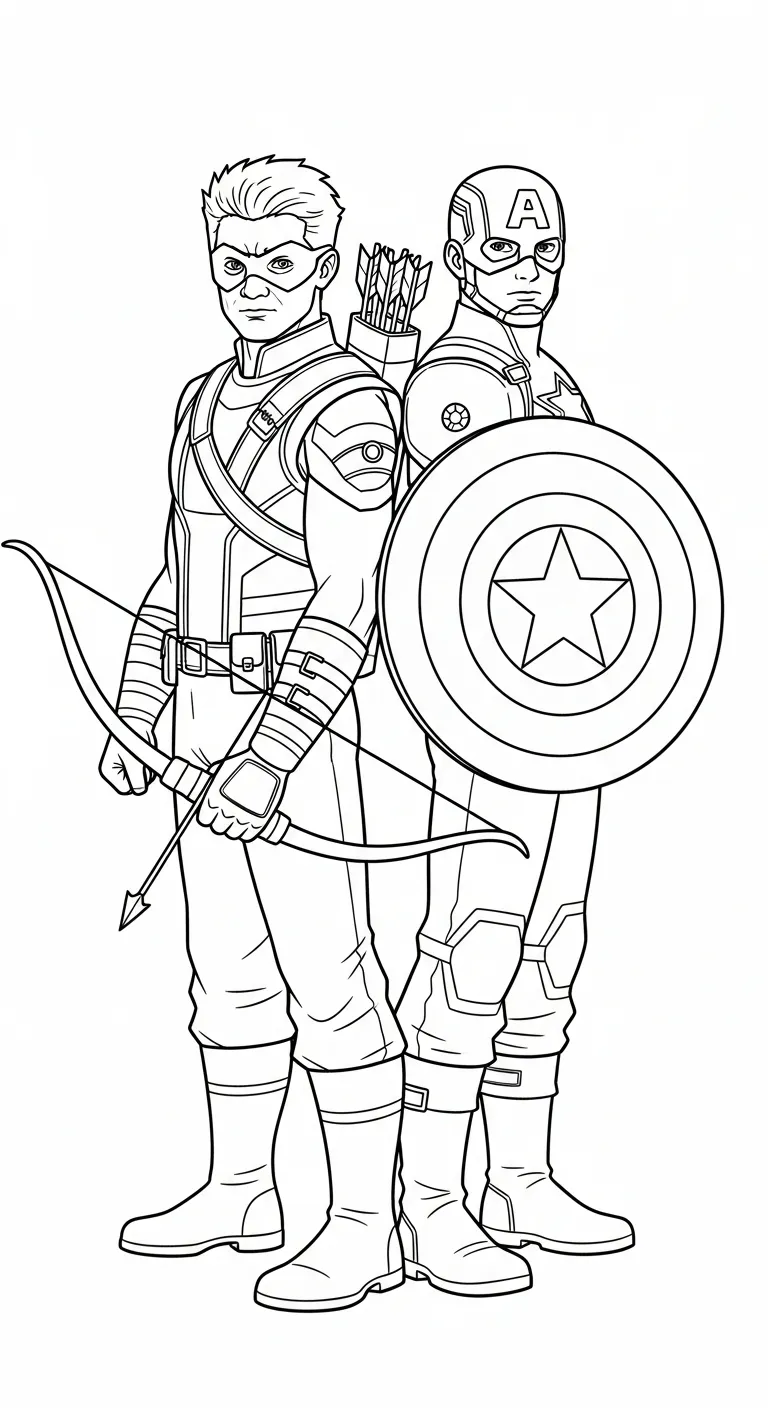 coloriage Hawkeye a dessiner et imprimer