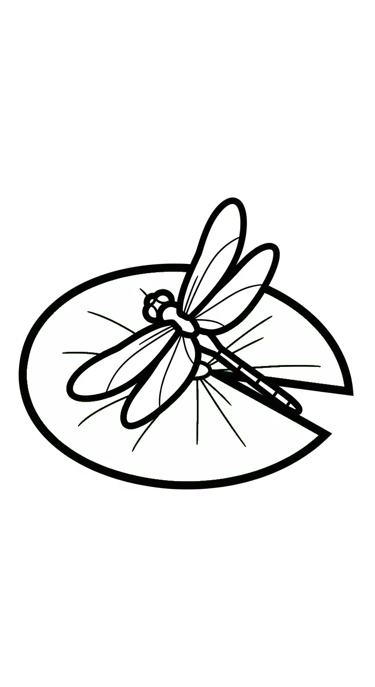coloriage Libellule et apprentissage