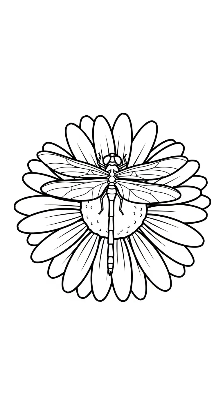coloriage Libellule pour enfant de 8 ans