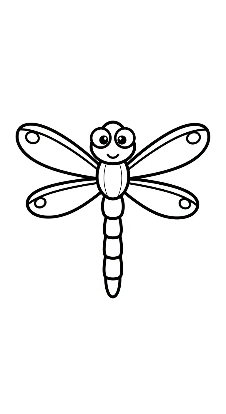 coloriage Libellule pour enfants à imprimer 2