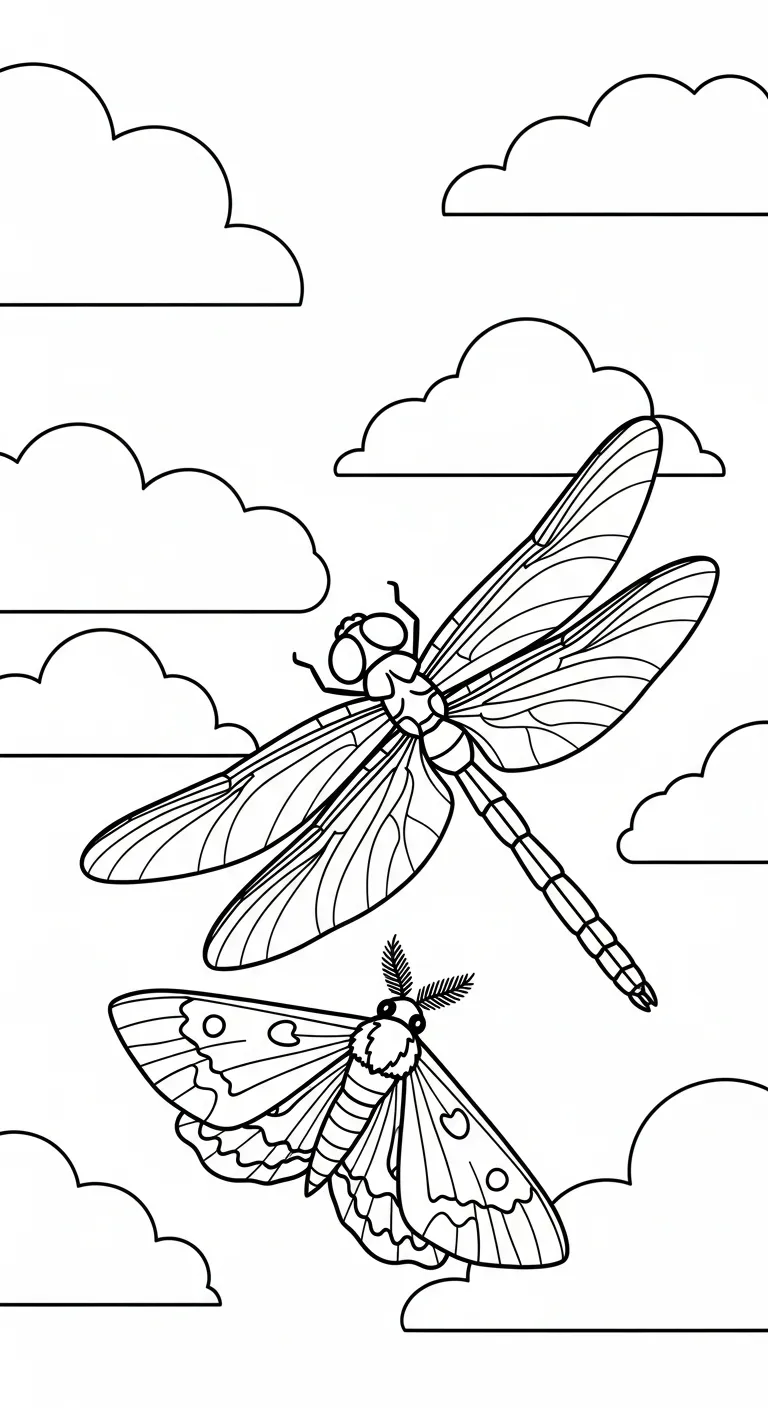 coloriage Libellule pour enfants a imprimer gratuit