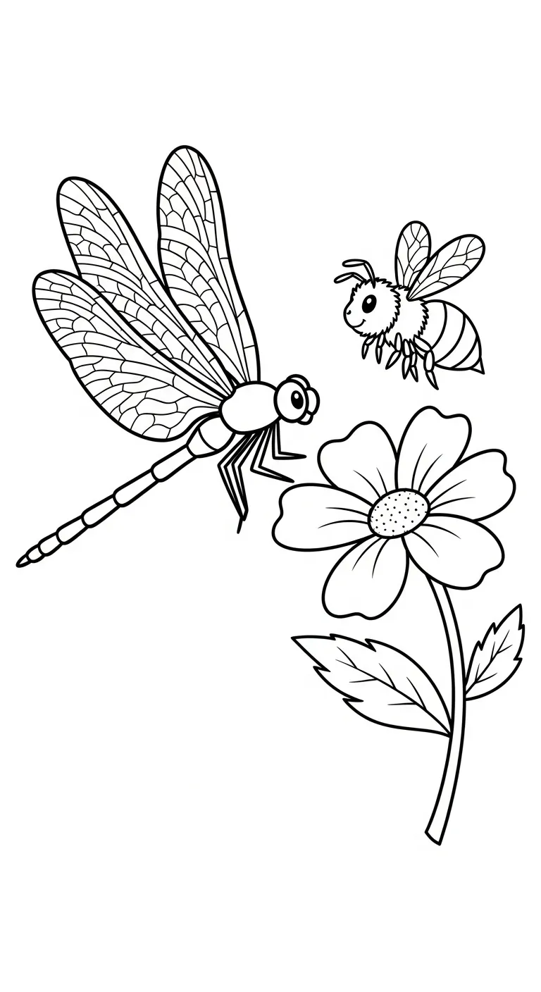 coloriage Libellule pour enfants a imprimer gratuit 1