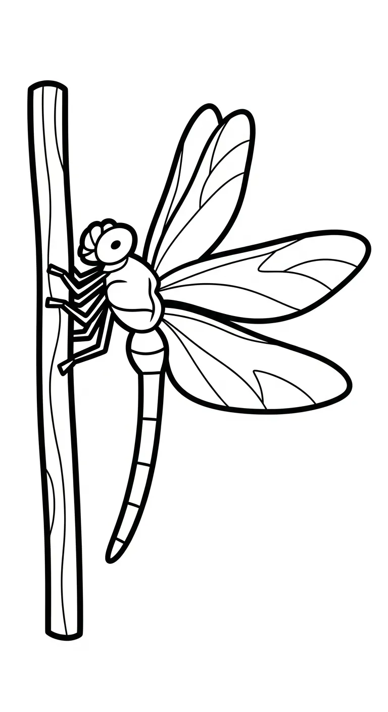coloriage Libellule pour enfants à télécharger