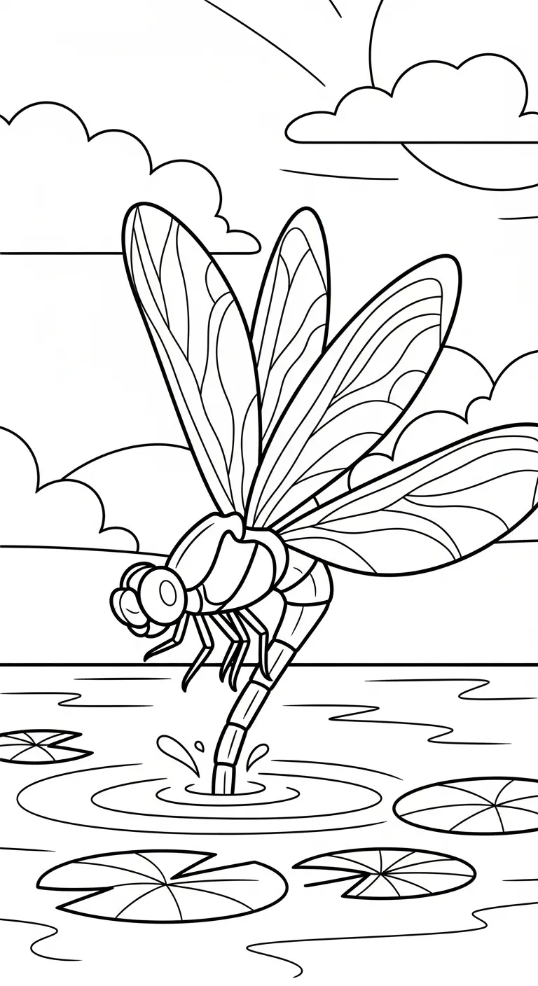 coloriage Libellule pour enfant de 8 ans 1