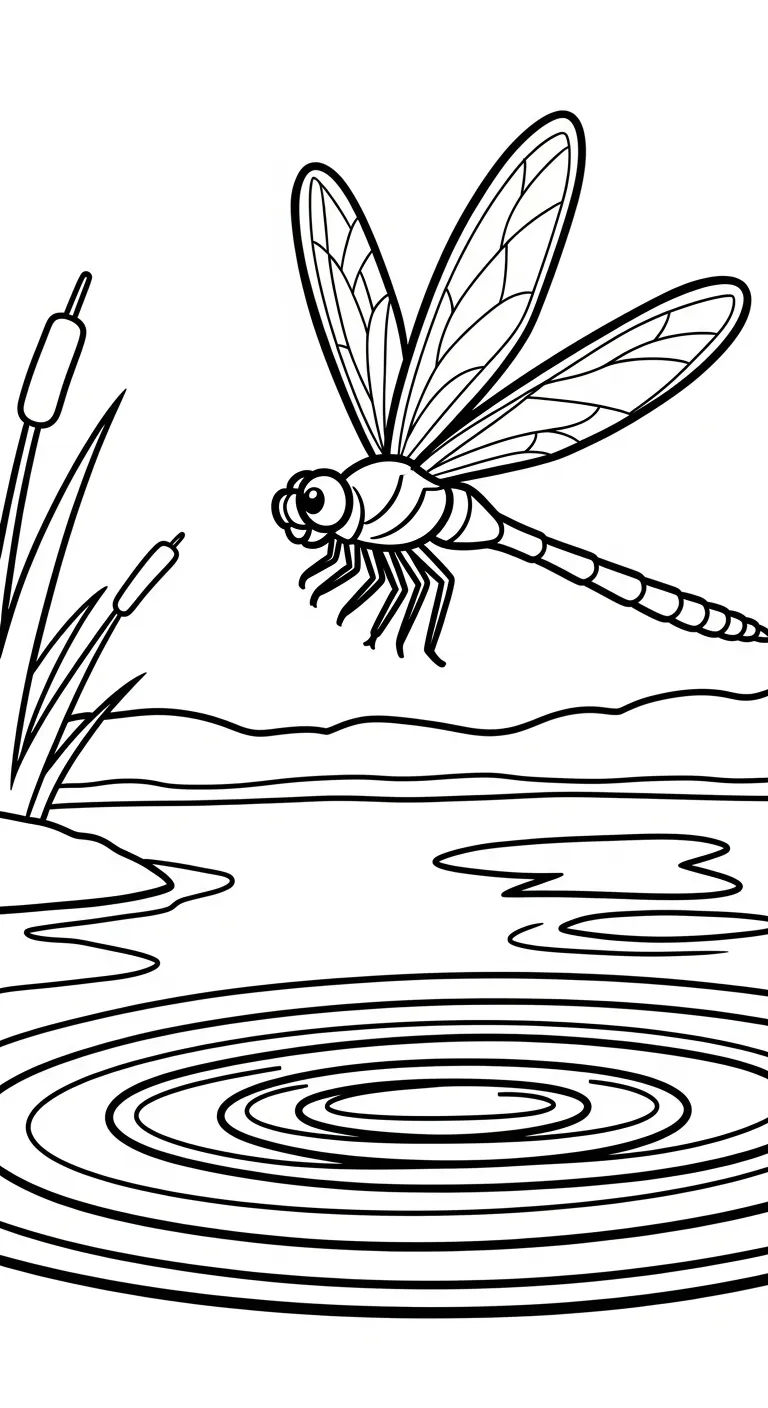 coloriage Libellule d'enfant a imprimer 1