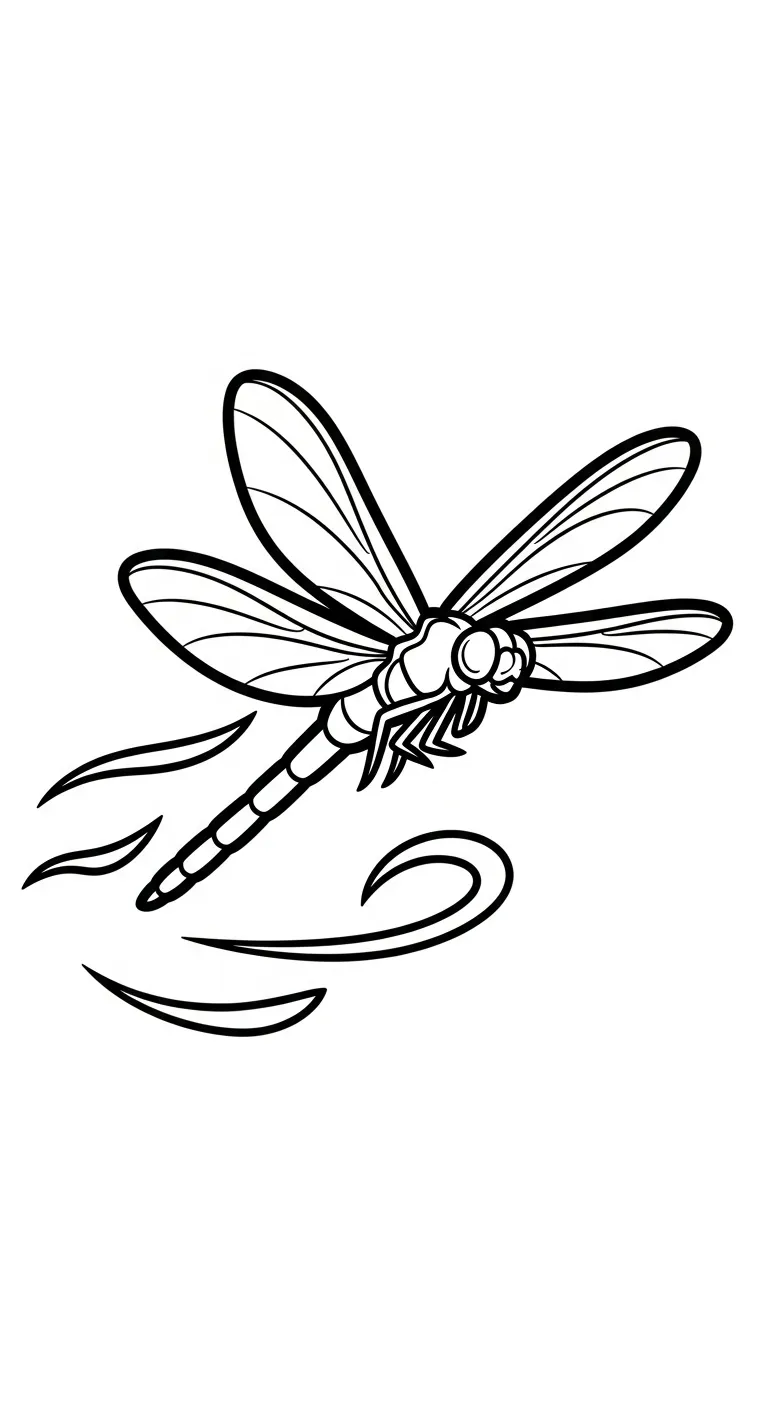 coloriage Libellule et apprentissage 1