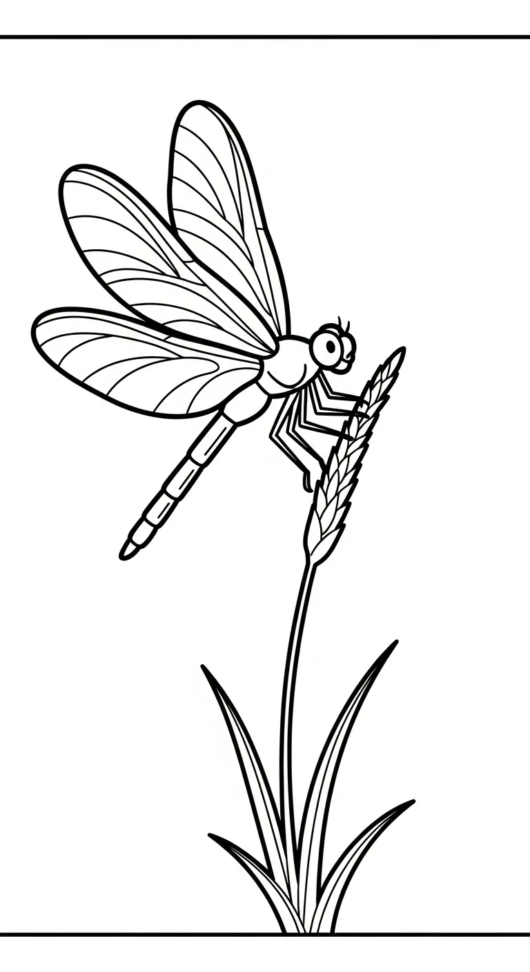 coloriage Libellule educatif pour enfant
