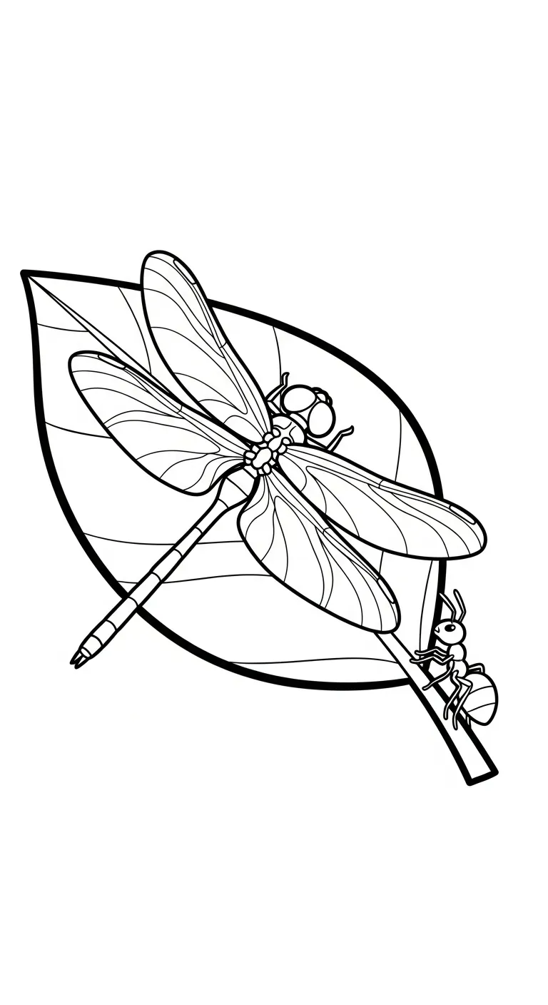 coloriage Libellule pour enfants