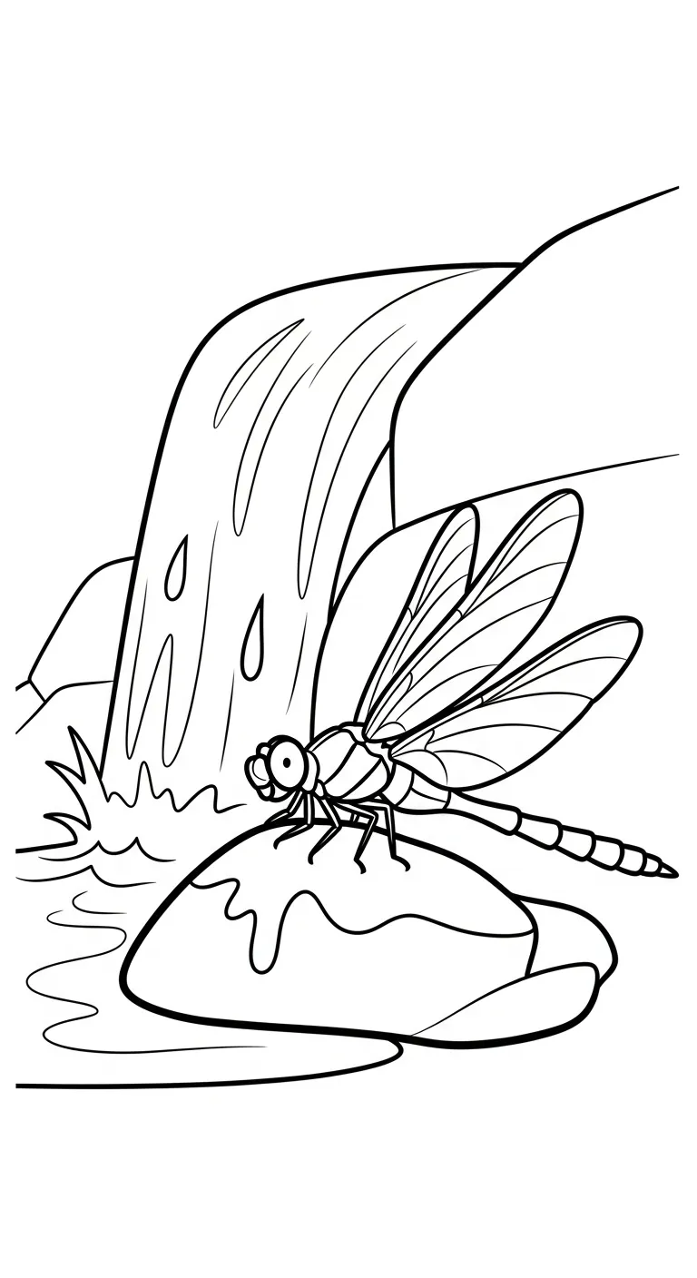 coloriage Libellule à imprimer pour enfant de 8 ans