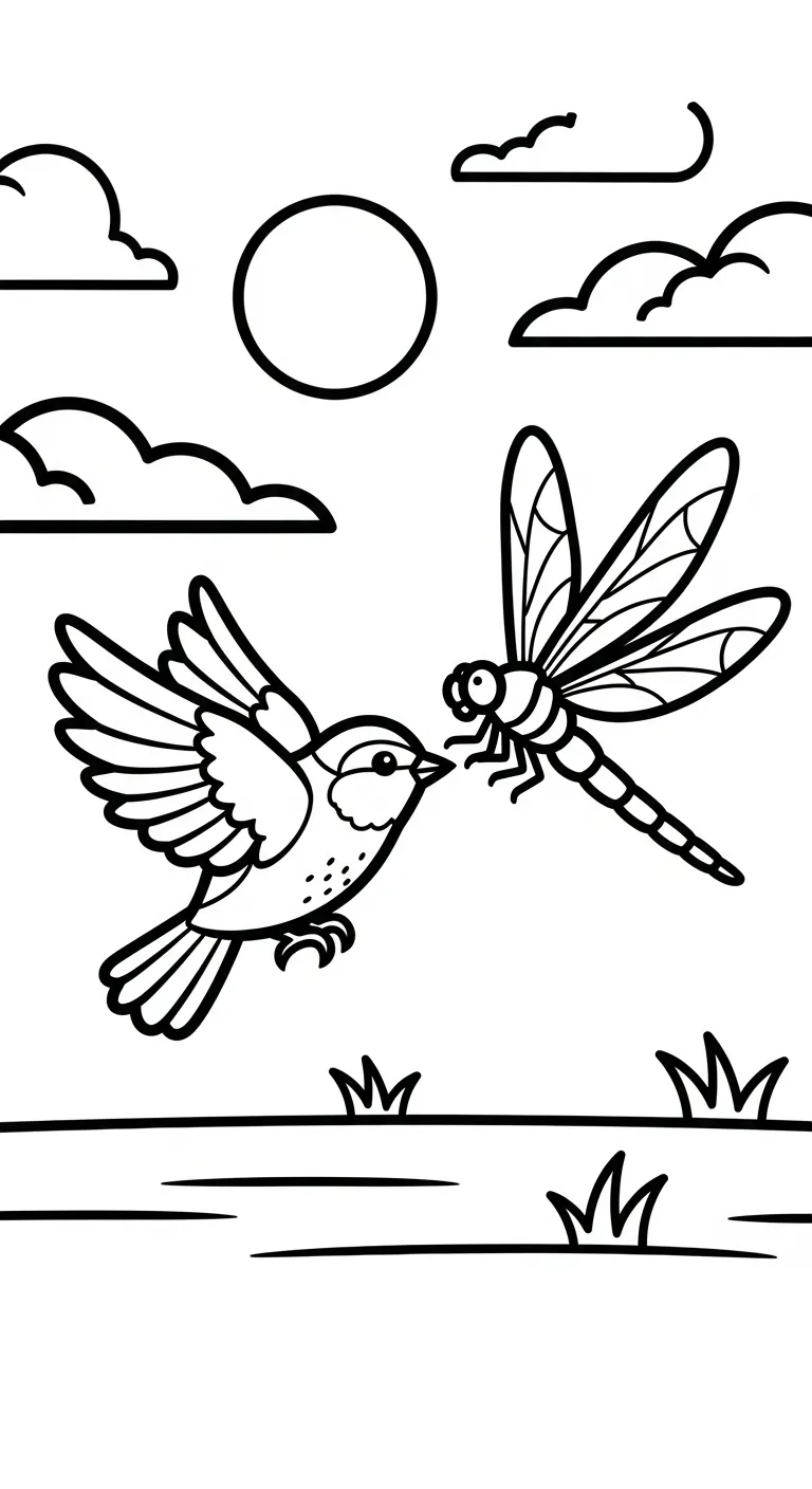 coloriage Libellule a imprimer gratuit