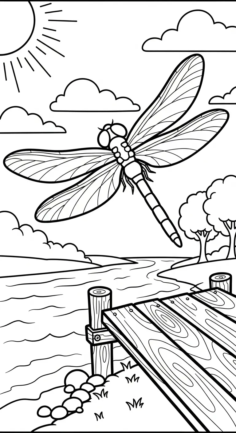 coloriage Libellule a dessiner en ligne