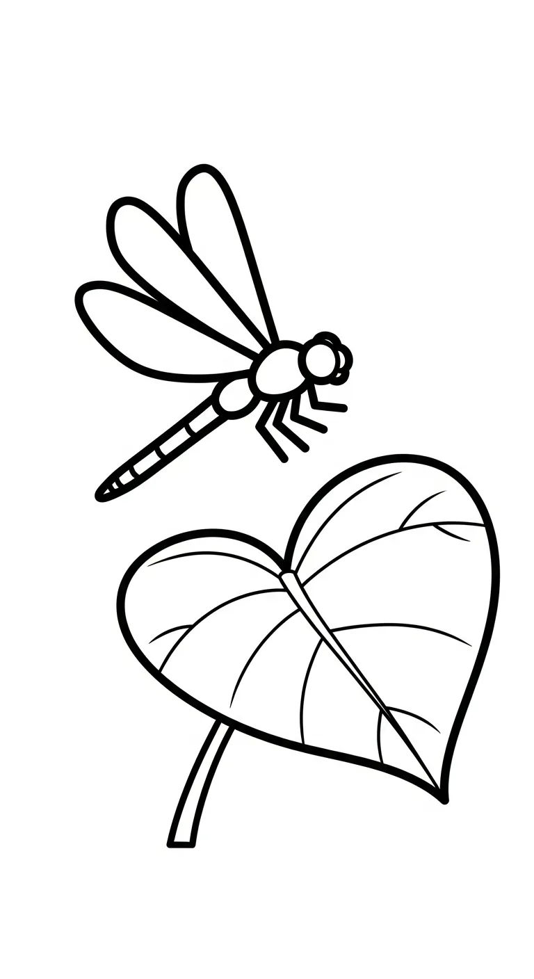 coloriage Libellule pour enfants à imprimer 3