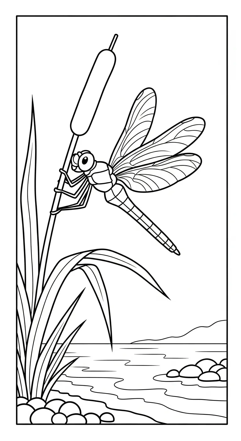 coloriage Libellule educatif pour enfant 1