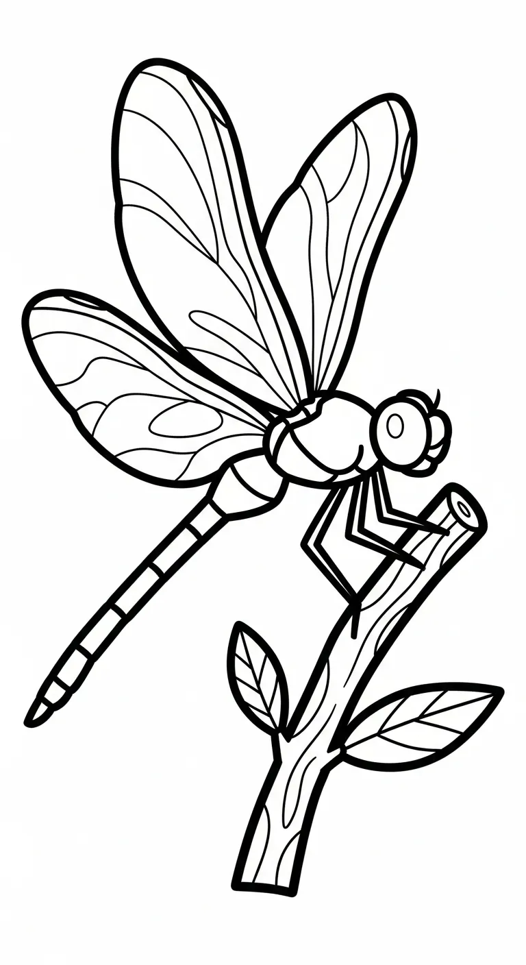 coloriage Libellule à imprimer pour enfant de 10 ans