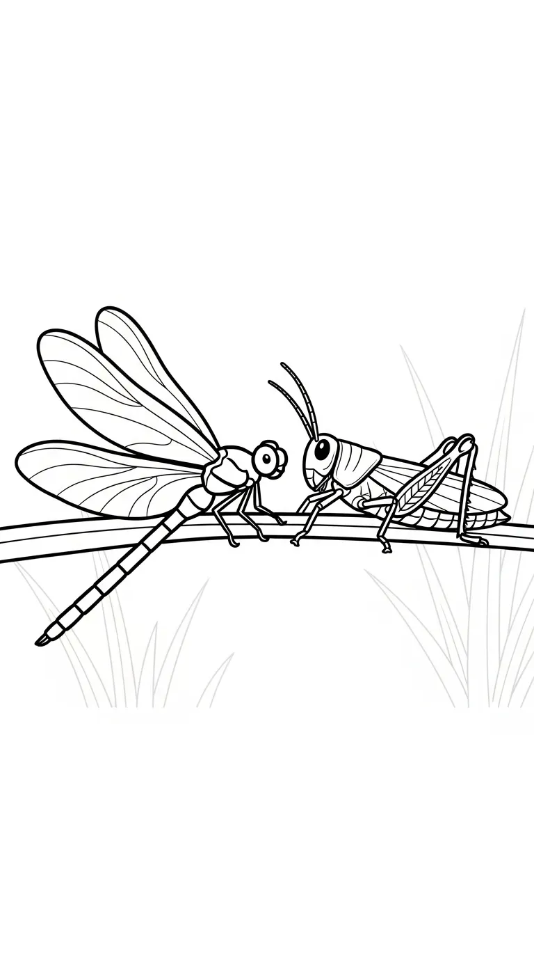 coloriage Libellule pour enfant de 6 ans