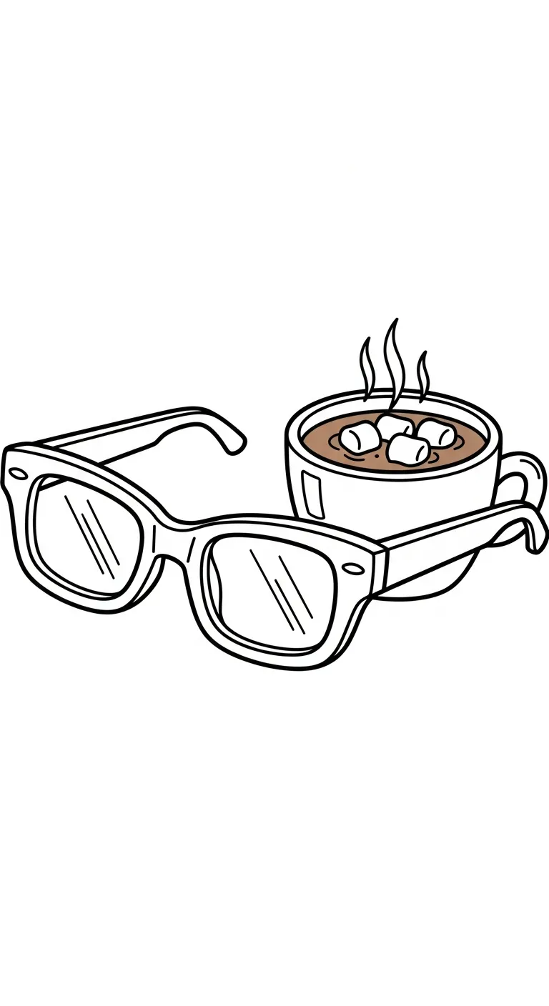 coloriage Lunettes gratuit a imprimer