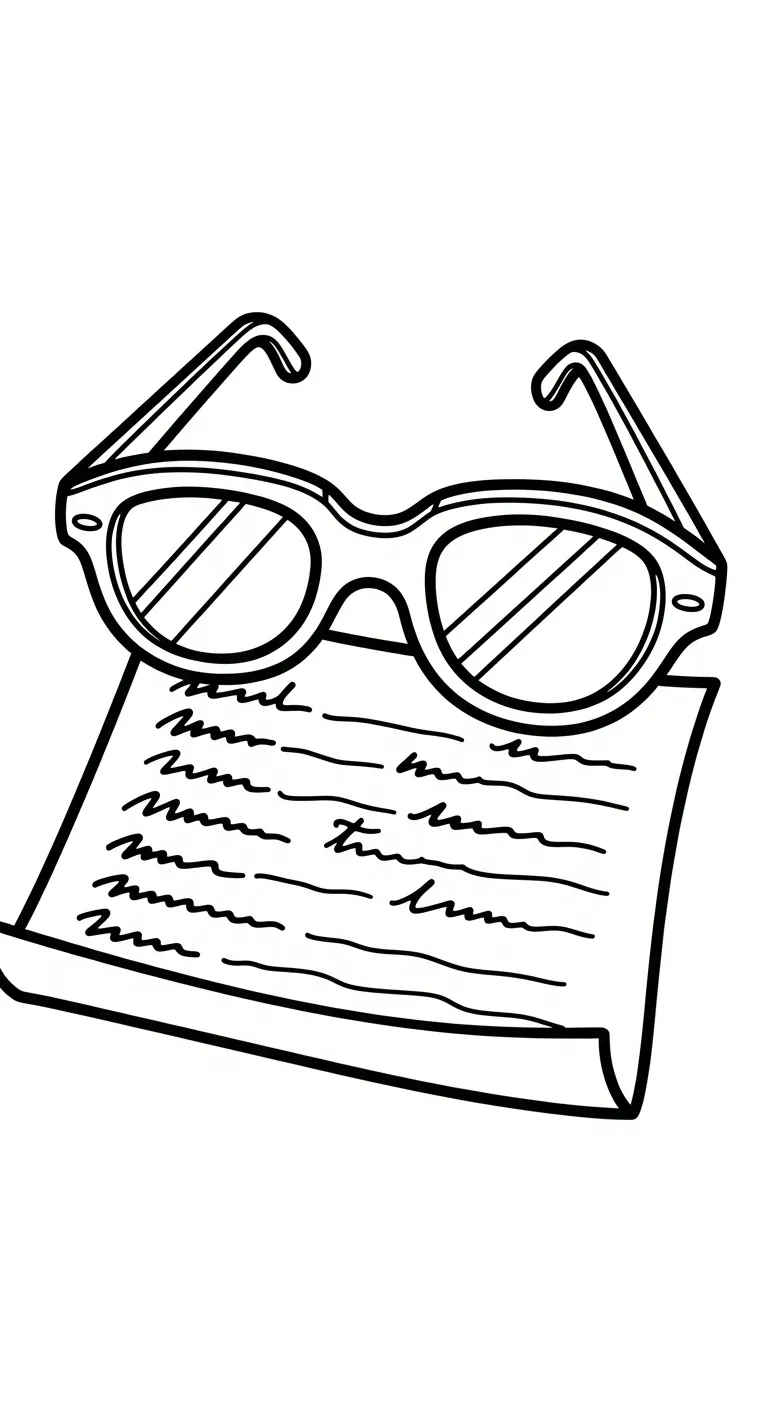 coloriage Lunettes à imprimer gratuit
