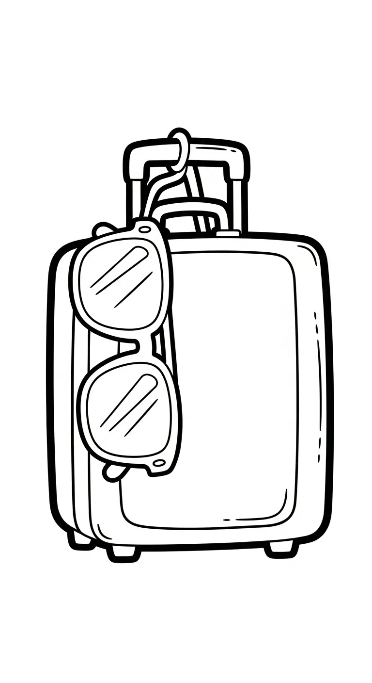coloriage Lunettes à imprimer pour enfant de 4 ans