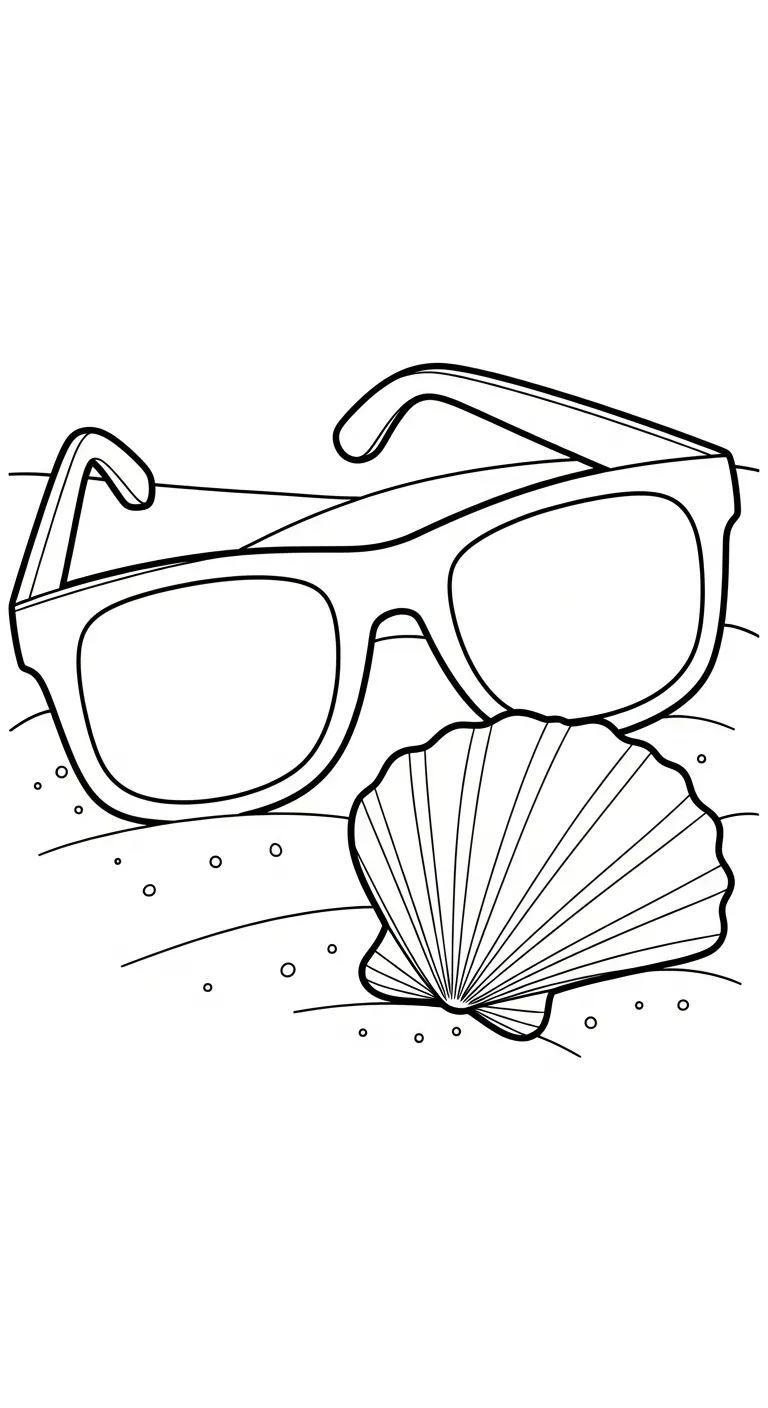 coloriage Lunettes educatif pour enfant