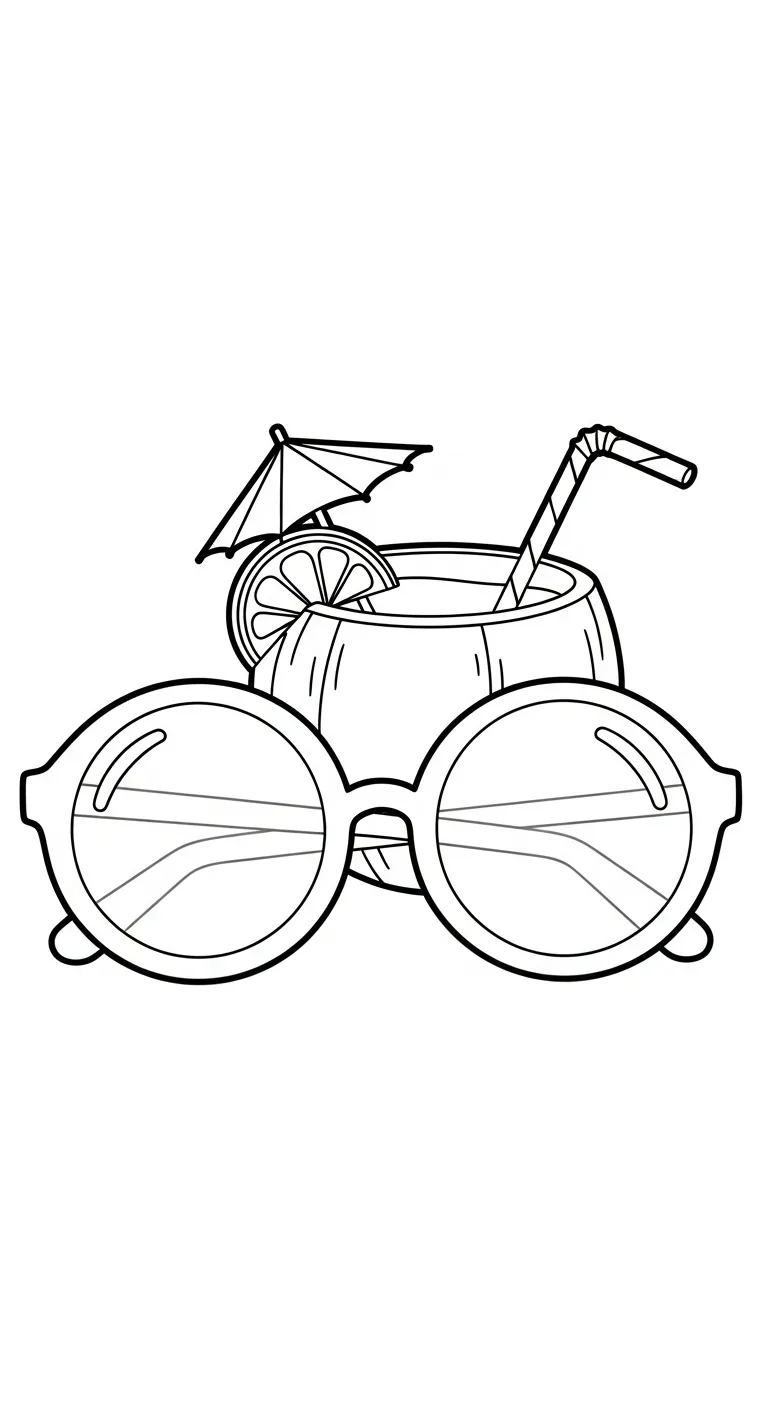 coloriage Lunettes gratuit en ligne 1