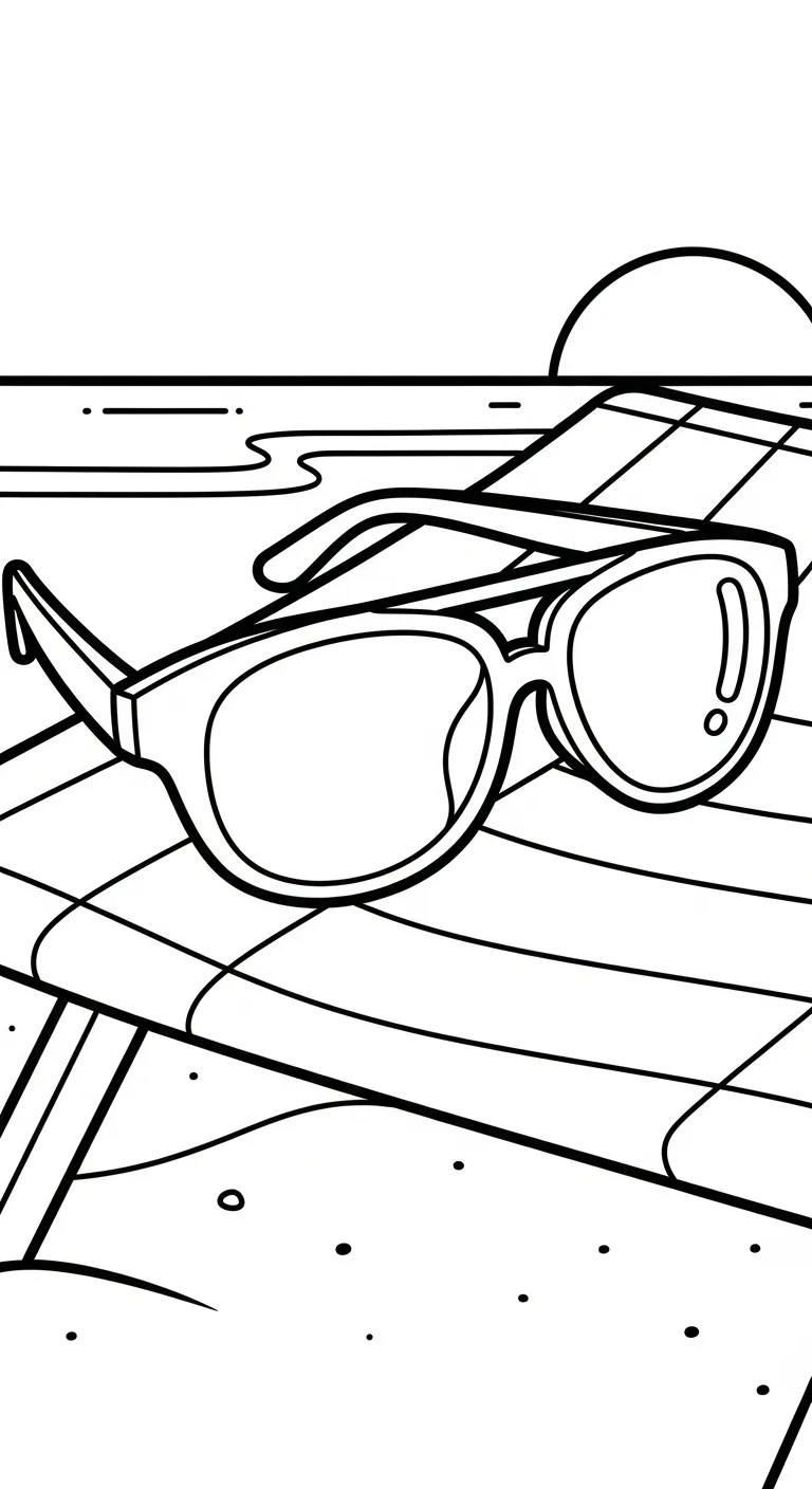 coloriage Lunettes à imprimer pour enfant de 8 ans