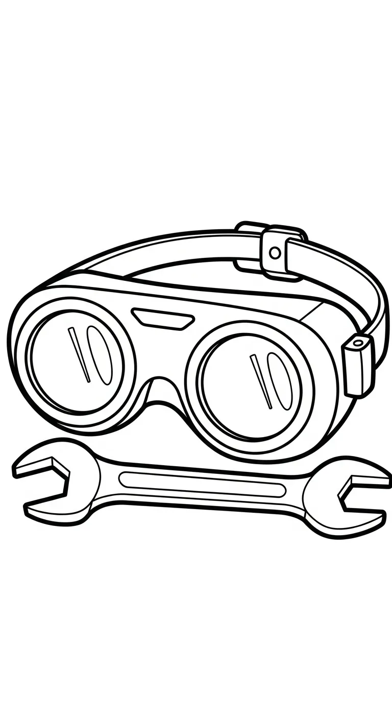 coloriage Lunettes et decoupage