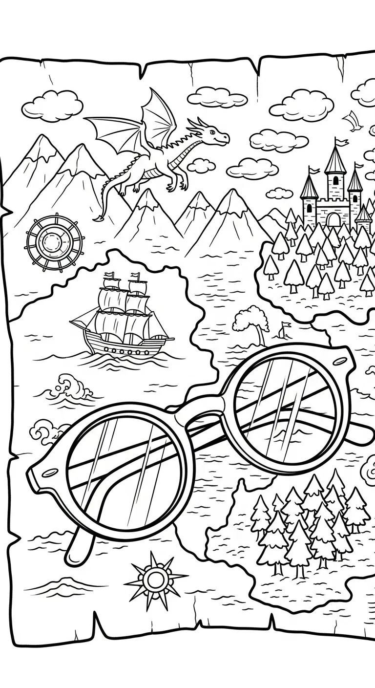 coloriage Lunettes à imprimer pour enfant de 9 ans 1