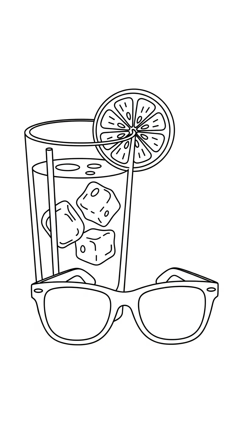 image de coloriage Lunettes pour enfant