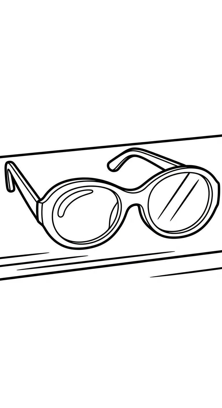 coloriage Lunettes gratuit en ligne 2