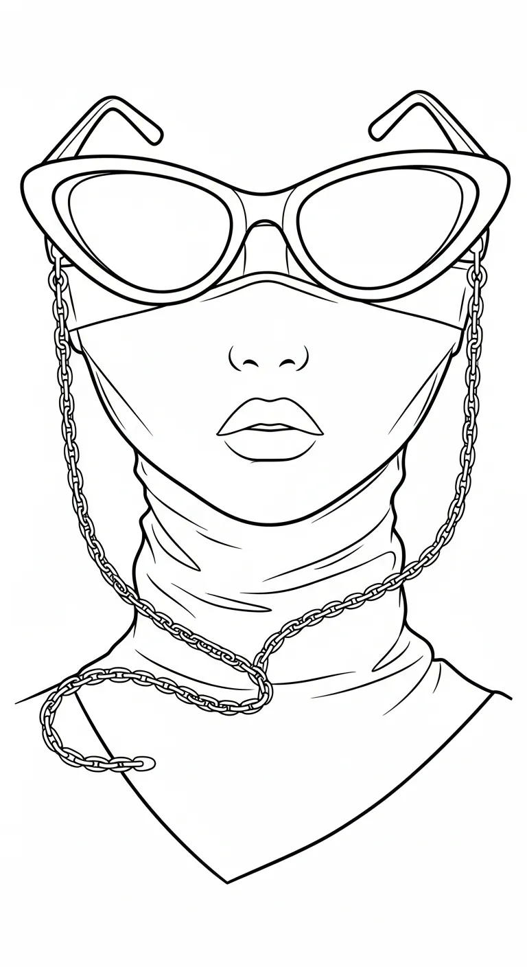coloriage Lunettes à imprimer gratuitement 2