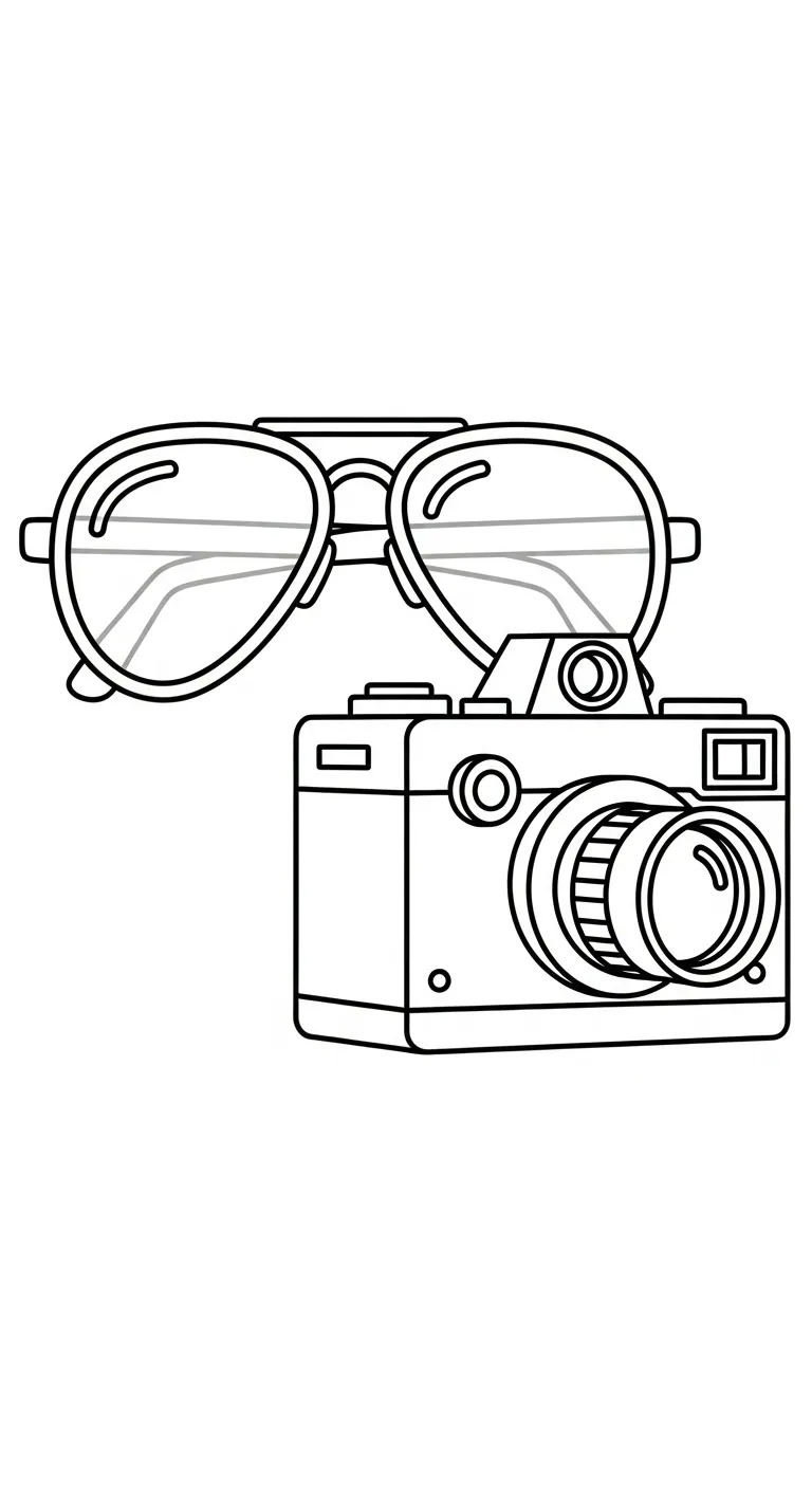 coloriage Lunettes à imprimer gratuitement