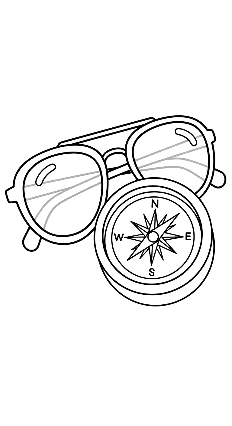 coloriage Lunettes à imprimer pour enfant de 9 ans