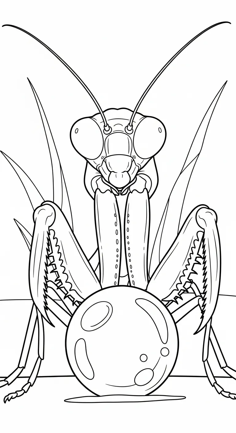 image pour coloriage Mante enfant