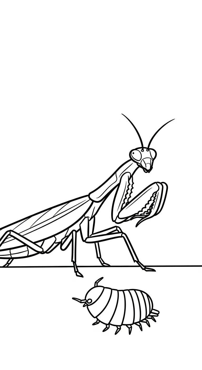 imprimer coloriage Mante