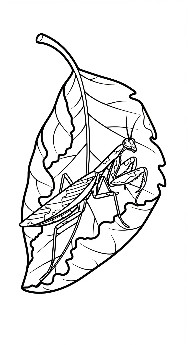 coloriage Mante à imprimer pour enfant de 3 ans