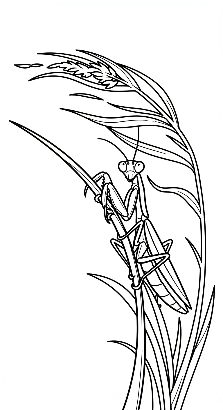 coloriage Mante à imprimer pour enfants