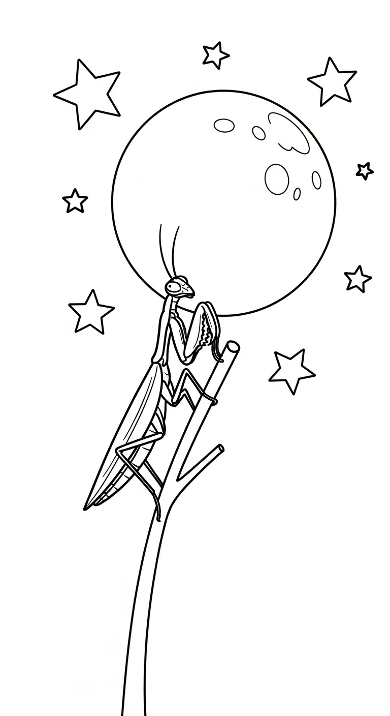 coloriage Mante et découpage à imprimer
