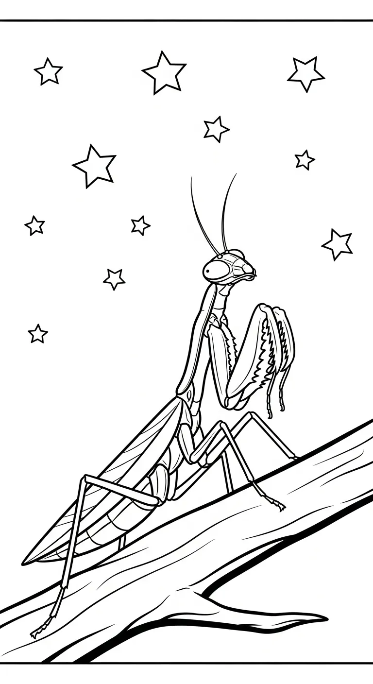 coloriage Mante et découpage à imprimer 1