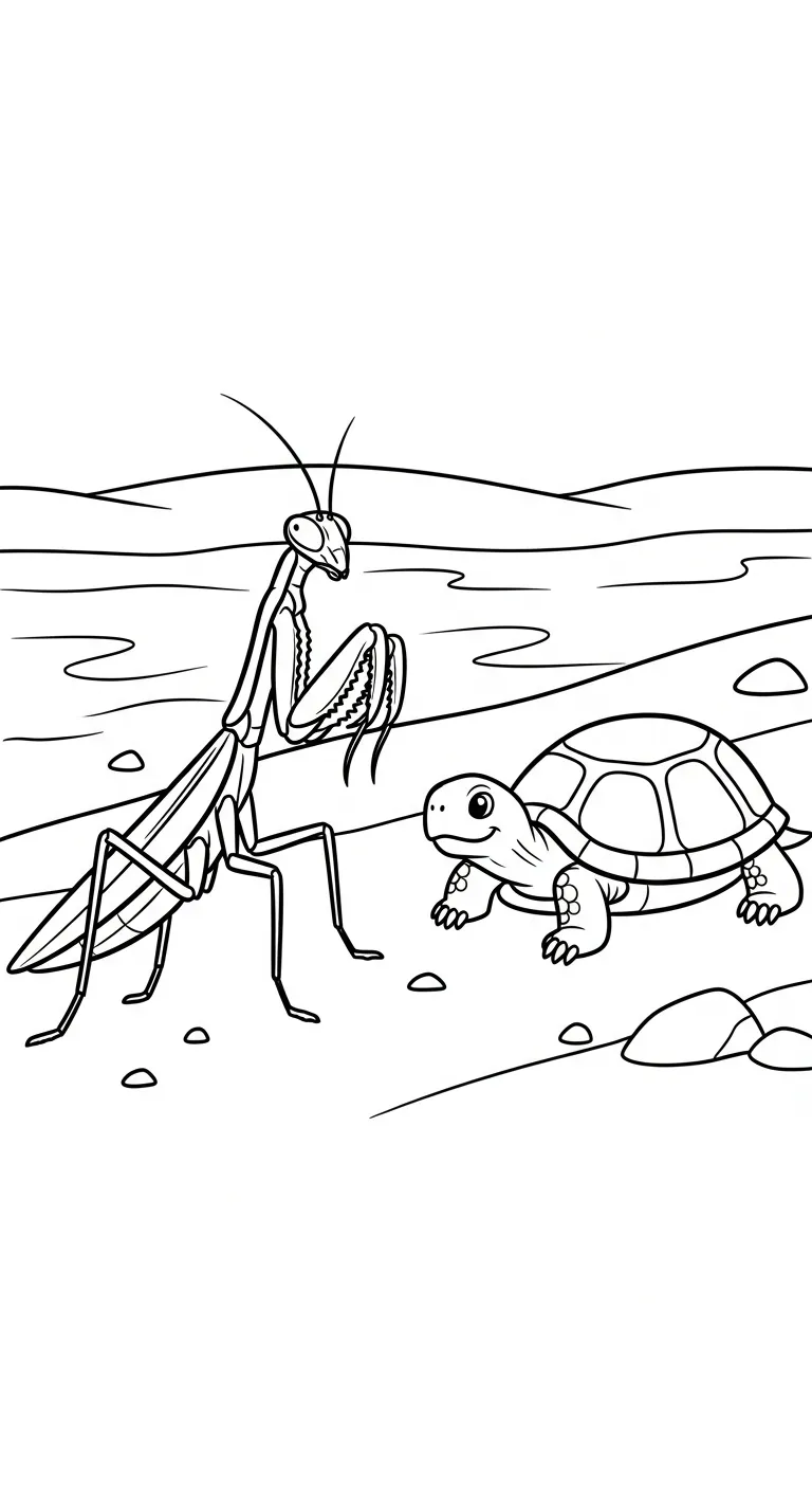 coloriage Mante gratuit a imprimer