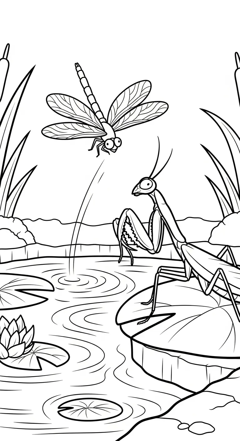 coloriage Mante en ligne pour enfant