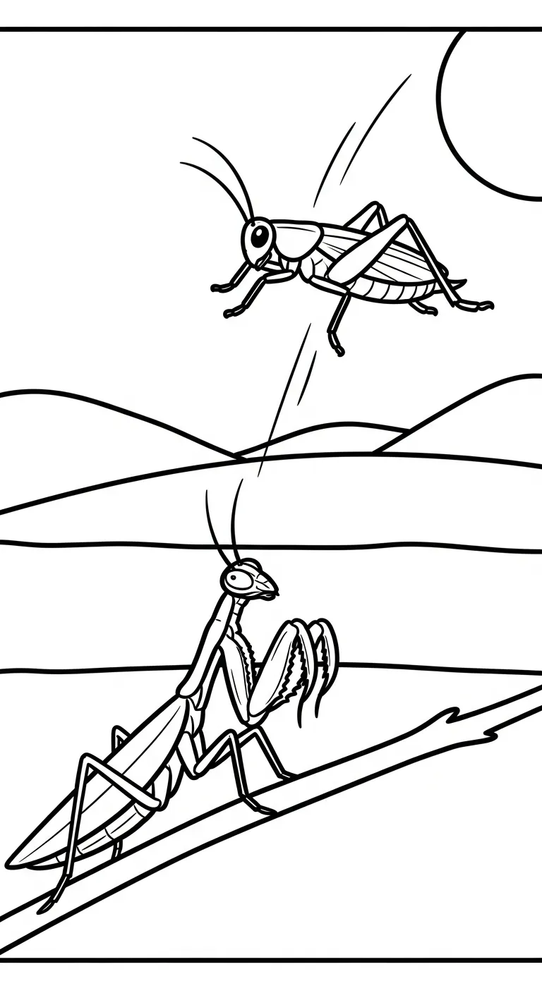 coloriage Mante pour enfant gratuit 1