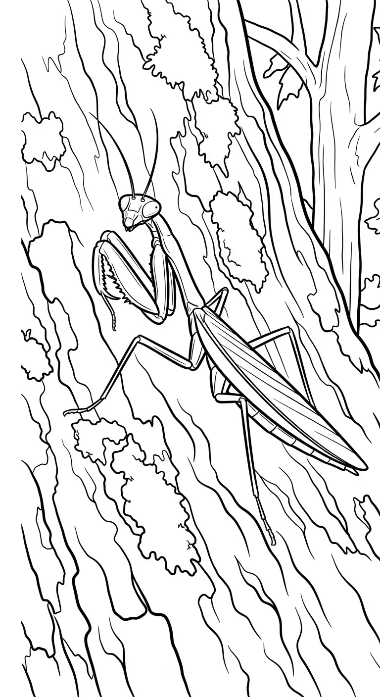 coloriage Mante à imprimer pour enfant de 4 ans